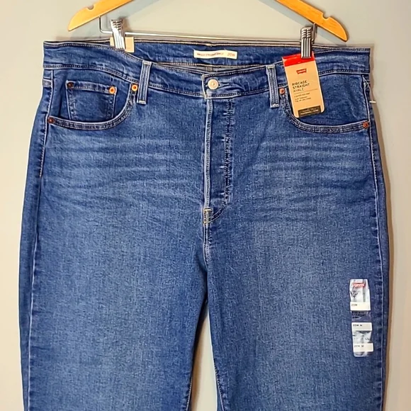 Levi's Women's Ribcage High Rise Jeans - Blue - Picture 2 of 12